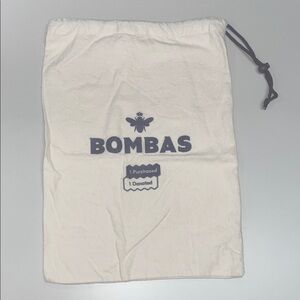 Bombas Cream Drawstring Dust Bag with Logo